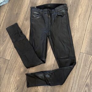 Citizens of humanity, rocket high-rise, skinny black waxed  jeans, size 29